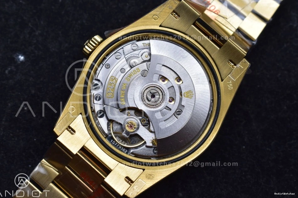 YG Diamond President on 904L Green vr3255 692 Faded V5 Edition (Gain Bracelet DayDate Square with QF Dial Weight) Steel 36 SunProtective Best 1221